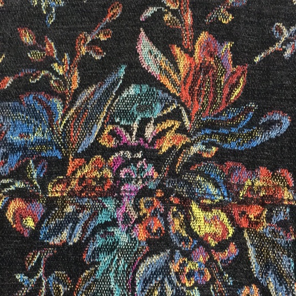 CHICO’S Boho Bohemian Minimalist Lagan Look Tapestry Jacket Rich Winter Coloring - Picture 13 of 16